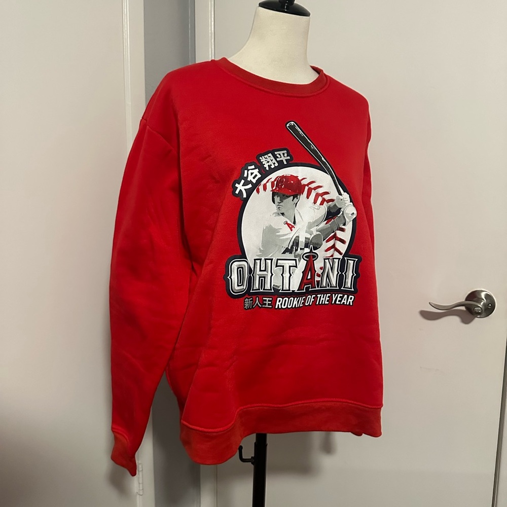 Angels Baseball Shohei Ohtani Rookie of the Year Pullover Sweatshirt